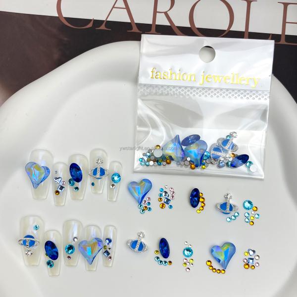 New arrivals 3d Nail art Charms flowers decoration Nail Jewelry colorful charms for Beauty spa