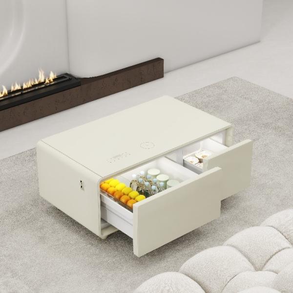 Adjustable Multifunctional Smart Coffee Table with Wireless Charging and Music