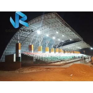 Sunshade Prefabricated Steel Structure For Stadium Bleachers Tent Tensile
