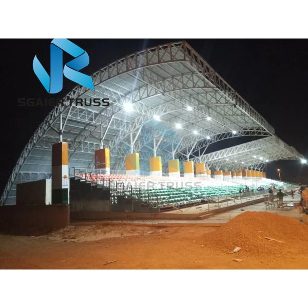 Sunshade Prefabricated Steel Structure For Stadium Bleachers Tent Tensile