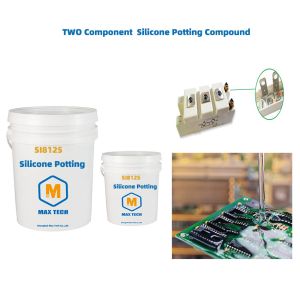 Two-component clear silicone potting compound for electronic component