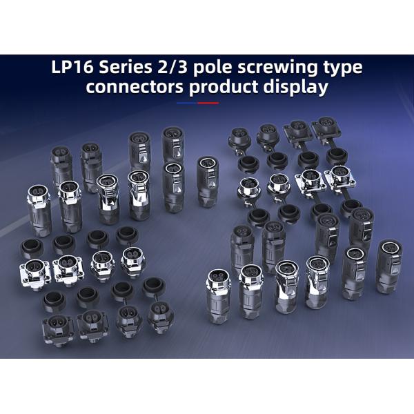 CNLINKO LP16 Industrial Plug and Socket Male Female M16 Round 2 Pin Waterproof Cable Connector