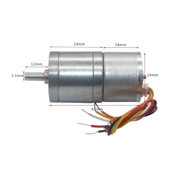 25mm BLDC Brushless DC Gear Motor 24V 2000RPM CCW CW Brake PMW Speed Control