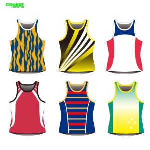 Sleeveness Custom Running Singlets , 100% Polyester Sports Singlets Womens