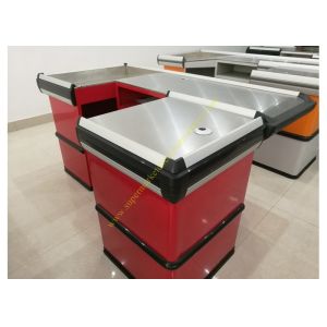 Fashion Metal Cash Counter Reception Desk Furniture Mirror Polished