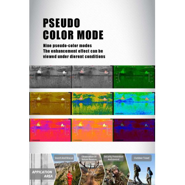 Binocular Double Light Fusion Thermal Imaging Night Vision Lens 50mm 384x288