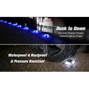 Solar Dock Lights Driveway Deck Lights Outdoor Marine Lights Solar Powered IP68