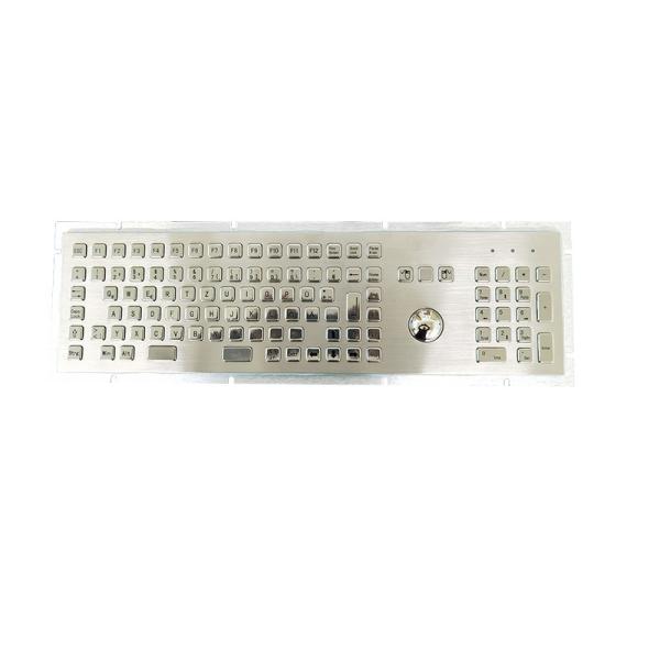 Self Service Kiosk Stainless Steel Industrial Keyboard With Trackball And