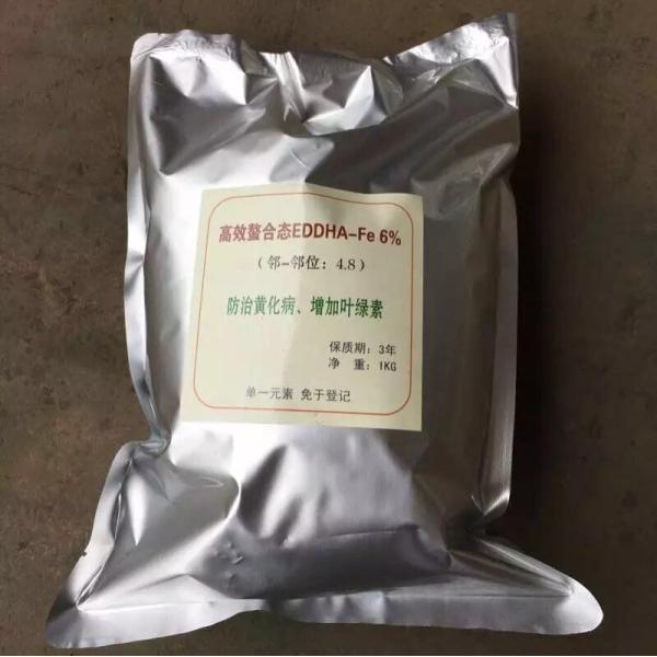 O-O 4.8 Absorption EDDHA FE 6% Iron Chelate Fertilizer For Soil Condition PH3-12