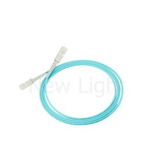ST-ST Multimode Fiber Optic Patch Cables Simplex 2.0 or 3.0 Mm Aqua Color cable