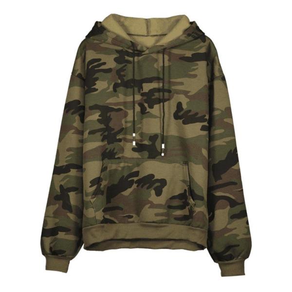 Camouflage Camo Sports Mens Oversized Pullover Hoodie Custom Anti - Wrinkle