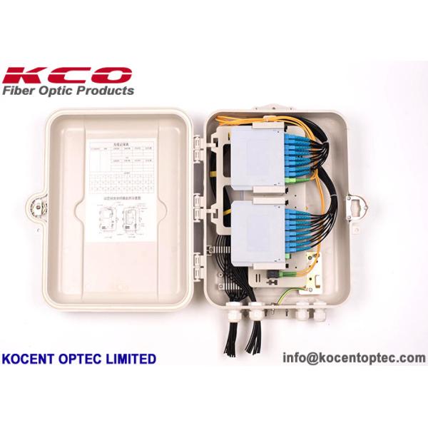 Buy KCO-SMC-32G Fiber Optic Terminal Box Outdoor IP65 1*16 2*16 Splitter Type SMC ABS at wholesale prices