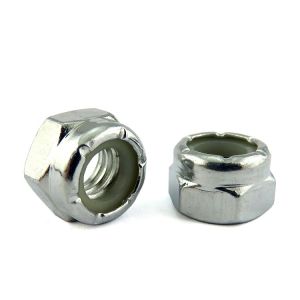 Nickel Plated M1-M16 Custom Stainless Steel Carbon Steel Hex Blue Nylock Insert