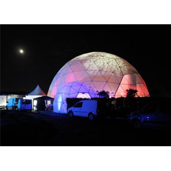 Outdoor Geodesic Dome Tent Wind Resistant Sphere Tents With White Fabric