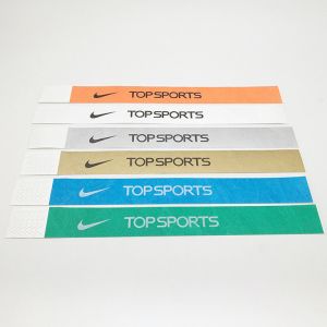 Custom Snap Closure Fully Printed Tyvek Paper Wristbands with Barcoding
