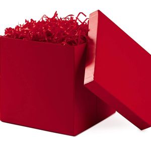 Cosmetic Box 17gsm Red Shredded Tissue Paper Eco Friendly Kraft