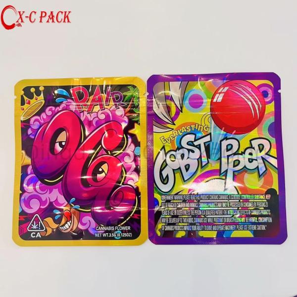 Buy 3.5g 7g 14G 28g Custom Smell Proof Print Box Cali Pack Cookie Packaging Gummy 1 Oz Mylar Bag at wholesale prices