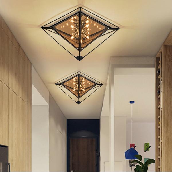 minimalist ceiling lamp personality lamps aisle hotel cafe glass diamond creative