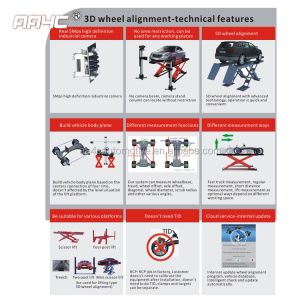 AA4C 3D wheel alignment equipment for car