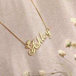 Gold Letter Custom Silver Necklaces