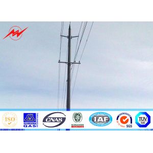 Quality Multi Side 55FT 20KN Metal Utility Poles Hot Dip Galvanization Surface Treatment for sale