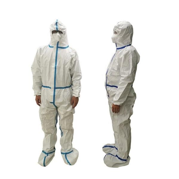 Buy Lightweight Disposable Protective Coverall Breathable Dust Proof Anti - Static at wholesale prices