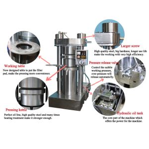 4kg / Batch Electric Oil Press Machine High Pressure 335 Mm Oil Cake Diameter