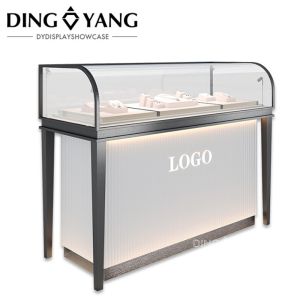 Fashion Beautiful Wooden Glass Jewellery Counter With Low Power Consumption