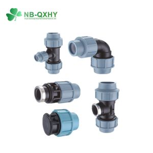Material PP Pipe Fitting with Round Head Code PP Compression Fittings Pn16