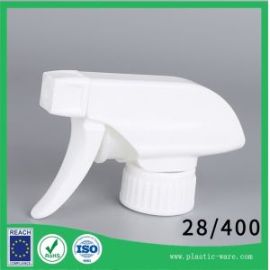 clean bottle head in white color 28/400 spray head spray gun head pump head