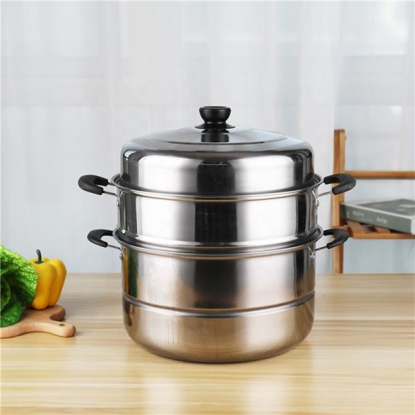 Buy All - Season Household Stackable Steamer Pot Two Layers  With Handle at wholesale prices
