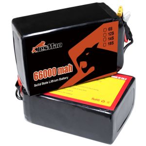 Solid State Lipo Drone Batteries 66000mAh 23.1V 6S LiPO Battery Burst 10C for