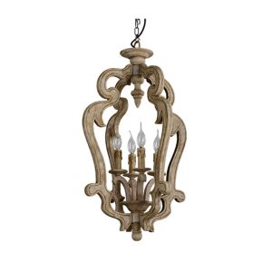 Dark wood farmhouse wood chandelier (WH-CI-12)
