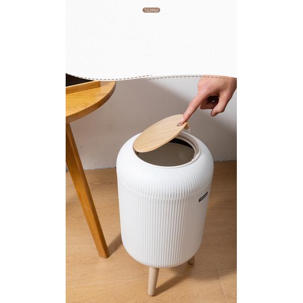 Large Kitchen Household Bathroom with Lid Creative Living Room Tall Kitchen Plastic Trash Can