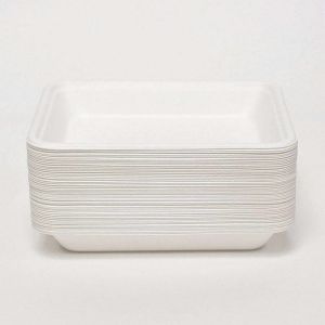 600ml Biodegradable & Compostable Sugarcane Take Away Bagasse Biodegradable