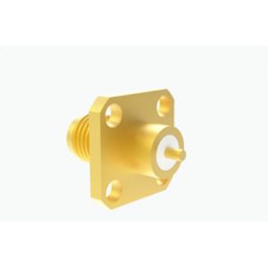 Brass Gold Plated SMA Female RF Flange Mount Micro-strip Connectors