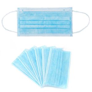 Blue Disposable Dust Masks With Adjustable Nosepiece , Earloop Medical Mask