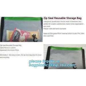 Reusable Silicone Plastic Packaging Food Zip Silicon Freezer Fresh Vegetable