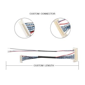 Custom Oem Wire Harness FI S20S 20 Pin 1.25 Mm Pitch JAE Display Lvds Cable