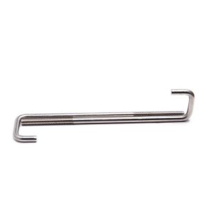 M6-M24 Threaded Galvanized Foundation Bolts J Bolts For Roofing Sheets