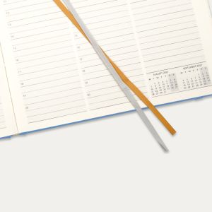 Dotted Note Pages Student Weekly Planner Haze Blue Leatherette Paper
