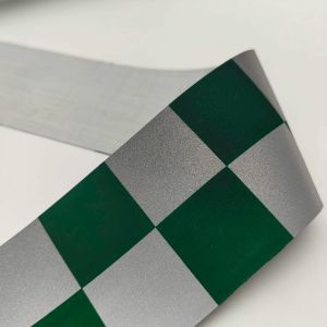 High Durability Reflective Fabric With Printed Checks On