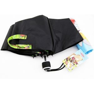 Black Telescopic Automatic Travel Umbrella Manual Open Full Heat Transfer