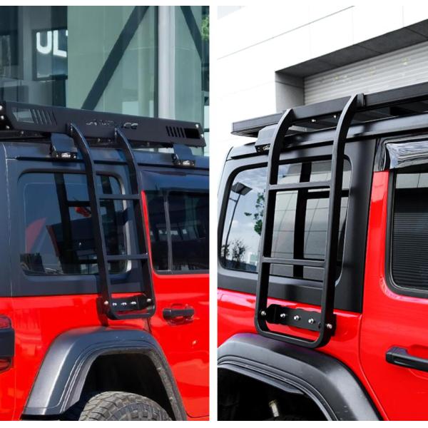 Convenient Installation Double Side Ladder Car Roof Ladder for Jeep Wrangler JK JL