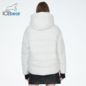 Undetachable White Puffer Jacket Women Yellow Puffer Jacket Polyester Filling