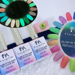 Newest Glow in the Dark Gel Nail Polish Neon Glitter Flash Reflective Gel Soak
