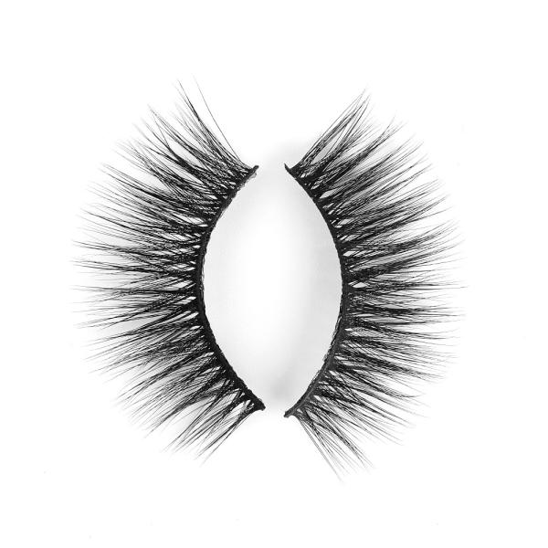 Handmade Silk 3d Lashes , 25mm Silk False Eyelashes Natural Black