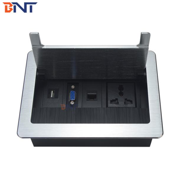 Buy aluminum alloy material desk power outlet with buttom case BF501 at wholesale prices