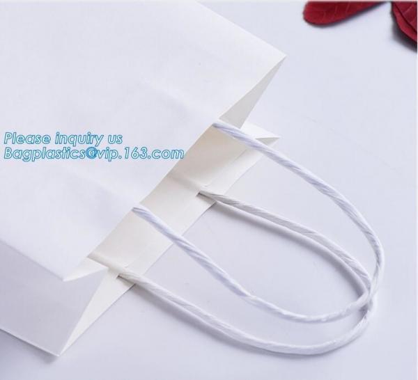 Luxury Custom Paper Carrier Bags Words With UV Finishes,Factory Direct Made Cheap Price Customized White Kraft Paper Gif