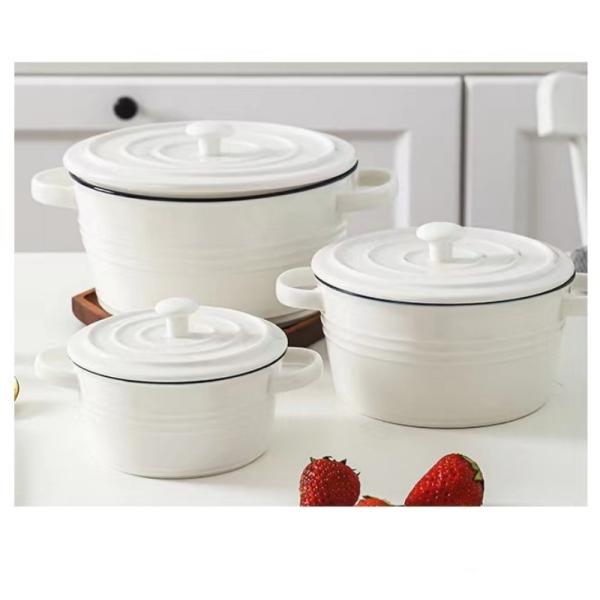 Household Porcelain Ceramic Oven Bowl Nordic Style For Soup Salad Dessert
